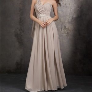 Allure 1407 One Shoulder Draped Bridesmaid Gown